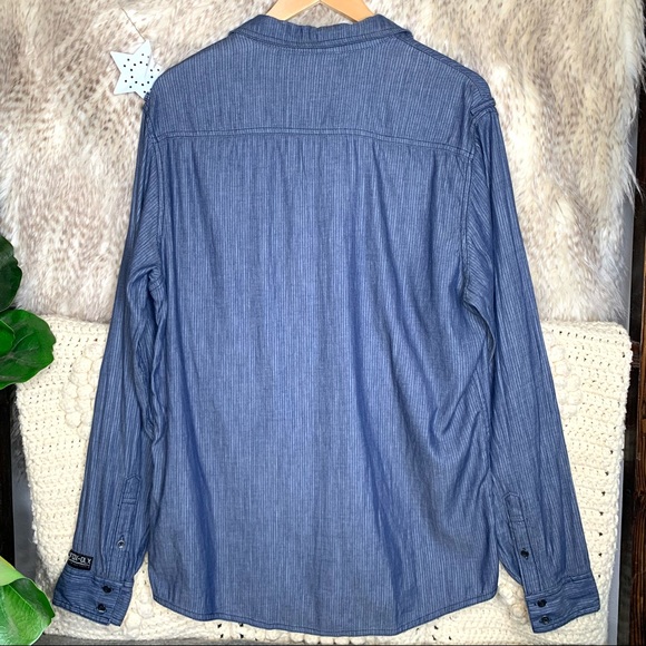 Fox Long Sleeve Button Down Chambray Shirt - Picture 3 of 3